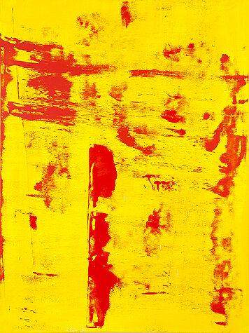 Symphony yellow/red - Oil on canvas, 120 x 160 cm