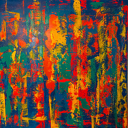 Juncta 2 - Óleo sobre lienzo, 100 x 100 cm