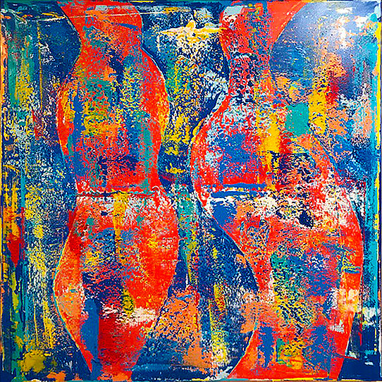 Composit 7225 - Oil on canvas, 160 x 160 cm