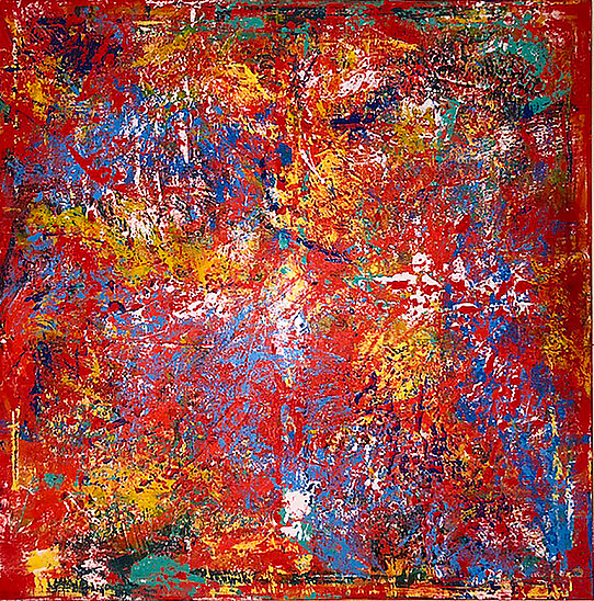 Terrestri 1 - Oil on canvas, 100 x 100 cm