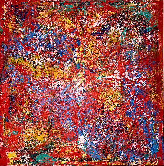 Terrestri 1 - Öl auf Leinwand, 100 x 100 cm